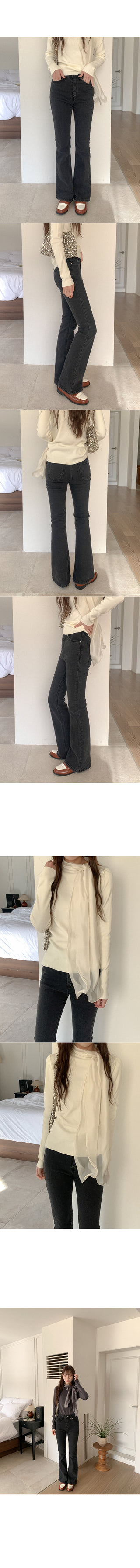 Ribbon tie knit