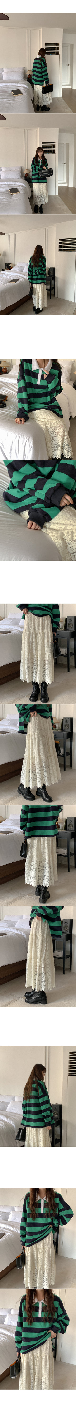 Fleece-lined striped sweatshirt