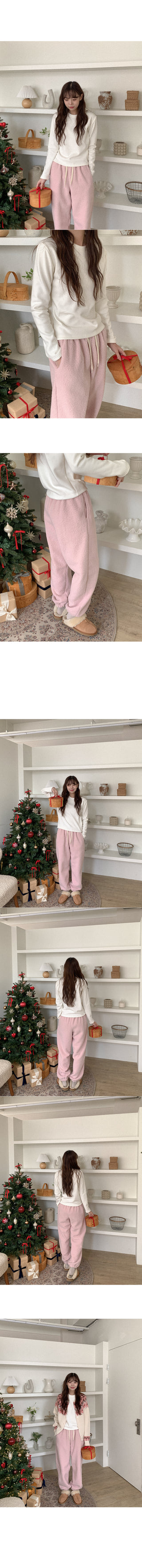 Fleece-lined long-sleeved T-shirt