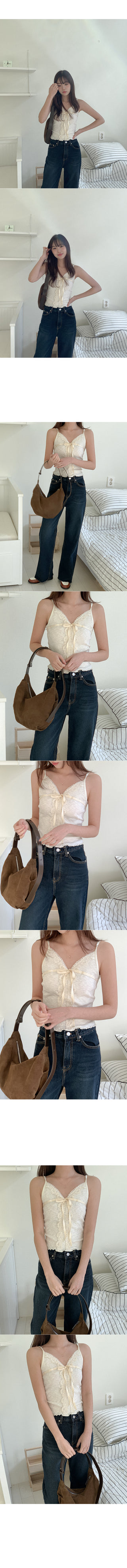 Ribbon lace sleeveless