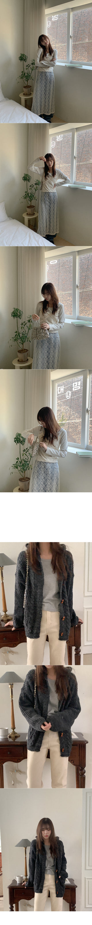 Modal U-neck long-sleeved T-shirt