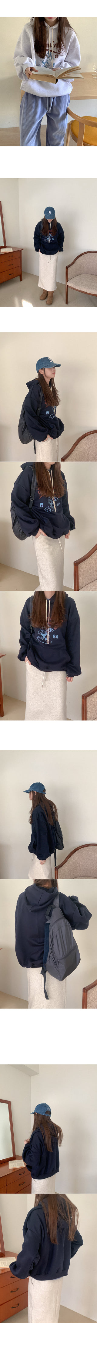 Fleece-lined printed hooded parka