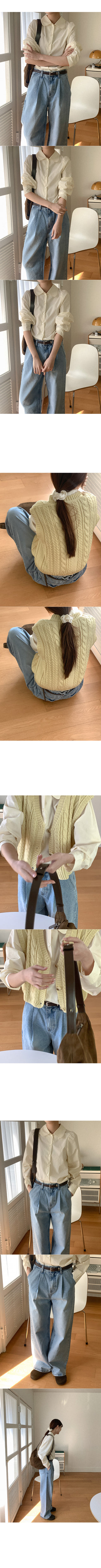 Cable knit vest
