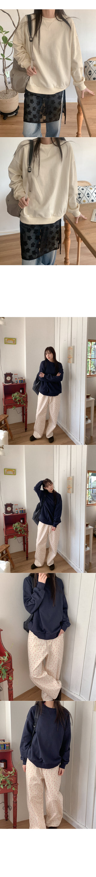 Plain cotton sweatshirt
