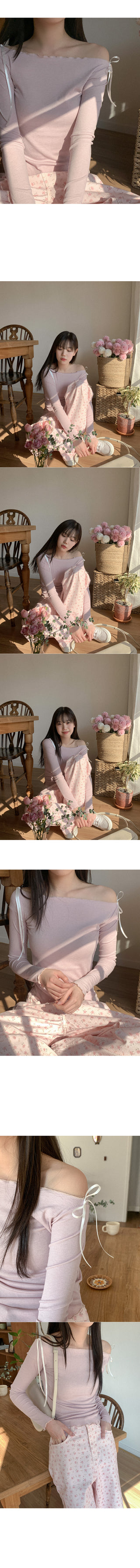 Ribbon off-shoulder