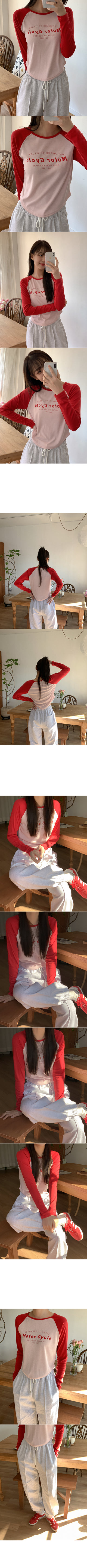 Lettering Raglan T-shirt
