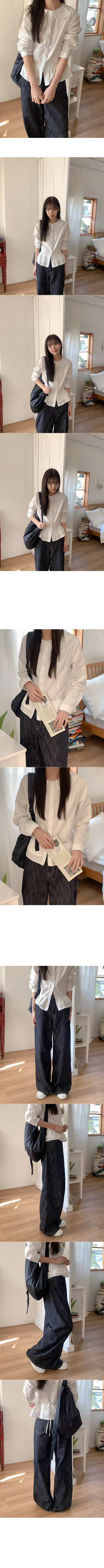 Ribbon collar blouse