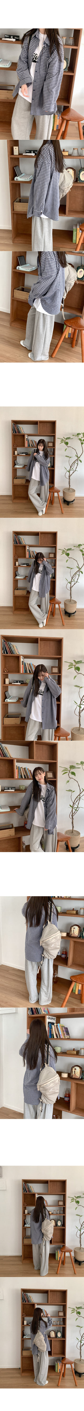Cotton oversized check shirt