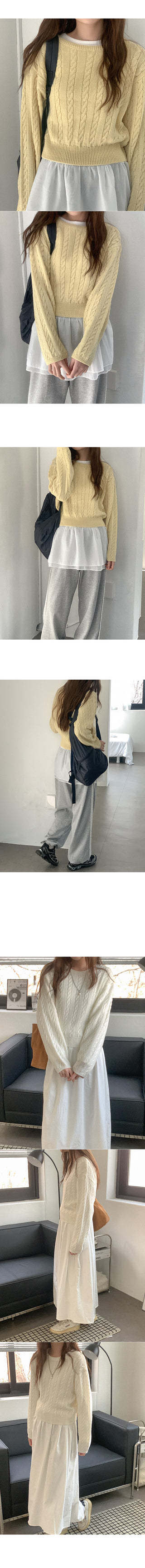 Twisted Cropped Knit