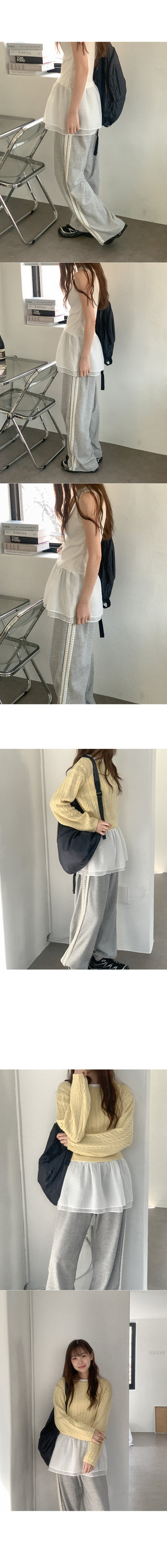 Layered cotton sleeveless top