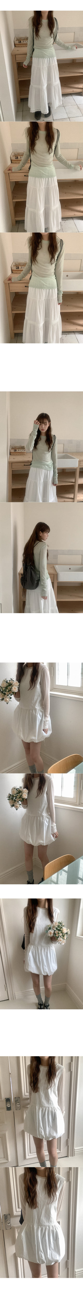 Tencel sheer long-sleeved T-shirt