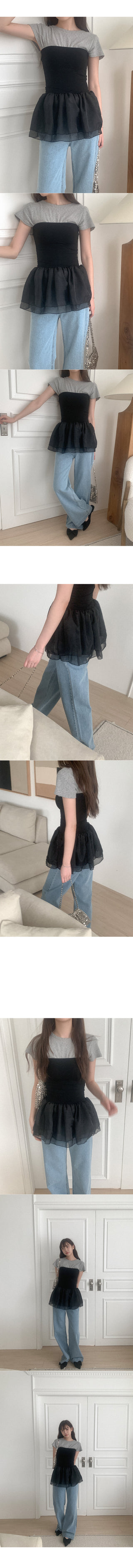 Frilled layered top
