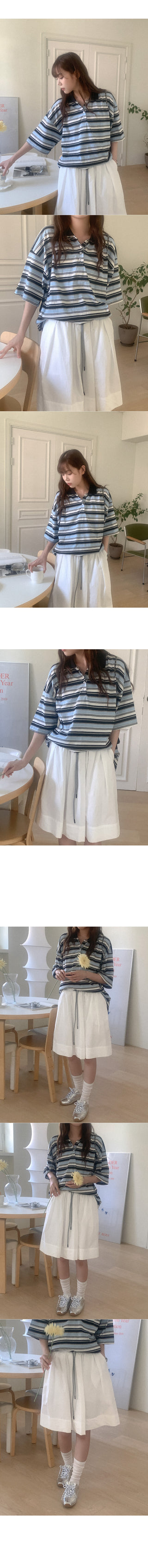 Striped polo shirt