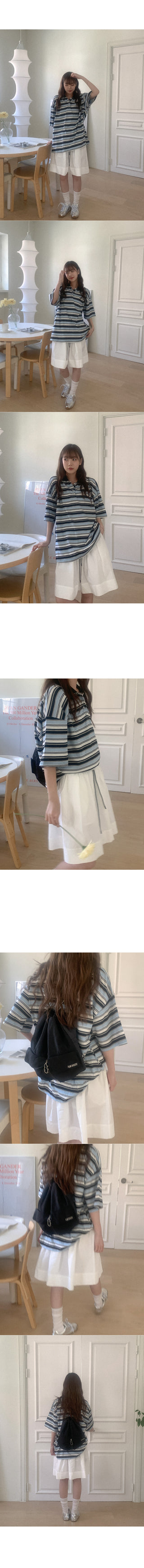 Striped polo shirt
