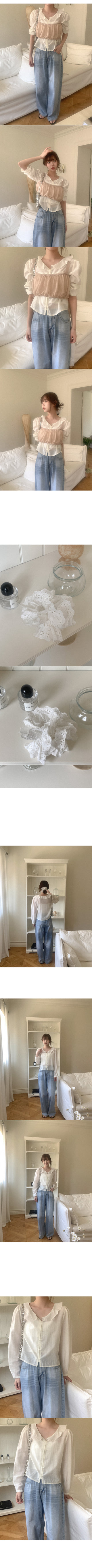 Tencel frill blouse