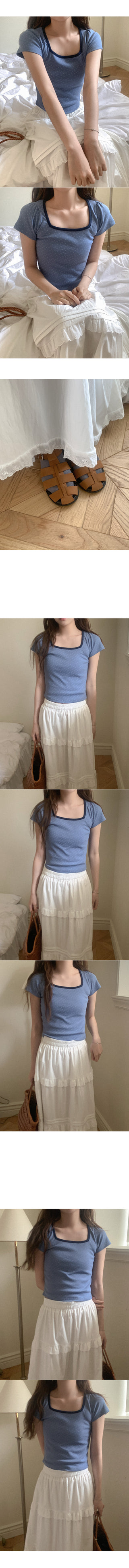 Flower Square Short-Sleeved T-Shirt