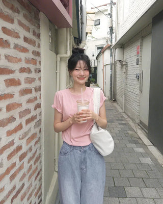 Summer wide denim pants