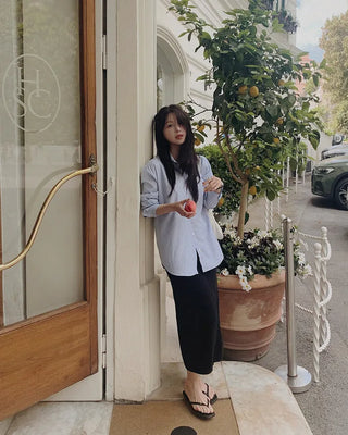 Cotton long skirt