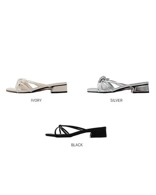 Twist strap mule slippers (3 colors)