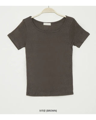 Daily Slim Round Basic Short-Sleeve T-Shirt