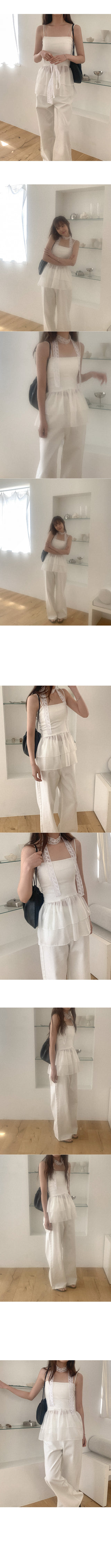 Layered ruffle sleeveless top