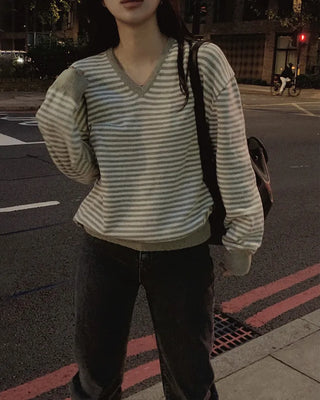 Striped sweatshirt knit - 2 colors