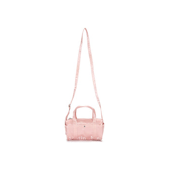 GLOSSY LOGO SPORTY MINI DUFFEL BAG IN LIGHT PINK