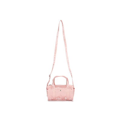 GLOSSY LOGO SPORTY MINI DUFFEL BAG IN LIGHT PINK