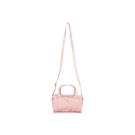 GLOSSY LOGO SPORTY MINI DUFFEL BAG IN LIGHT PINK