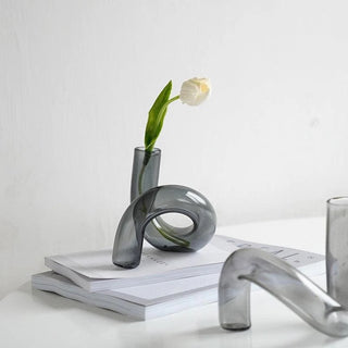 Twist Glass Candlestick Holder