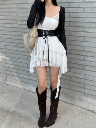 Bridgerton Button Ruffle Cardigan