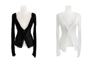 Bridgerton Button Ruffle Cardigan