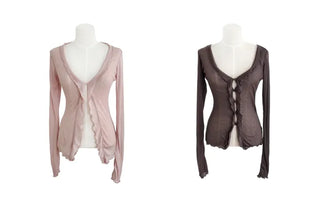 Bridgerton Button Ruffle Cardigan