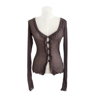 Bridgerton Button Ruffle Cardigan