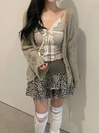 Sugar Angora Strap Cardigan