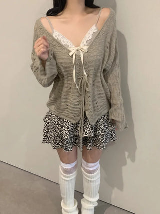 Sugar Angora Strap Cardigan