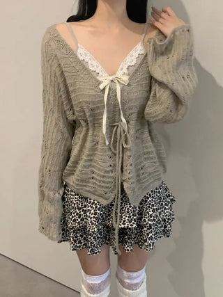 Sugar Angora Strap Cardigan