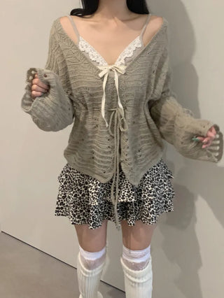 Sugar Angora Strap Cardigan