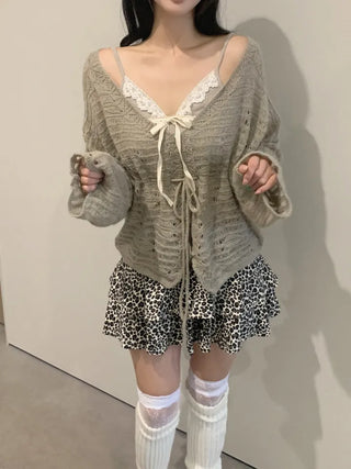 Sugar Angora Strap Cardigan