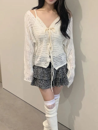 Sugar Angora Strap Cardigan