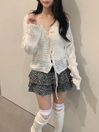 Sugar Angora Strap Cardigan