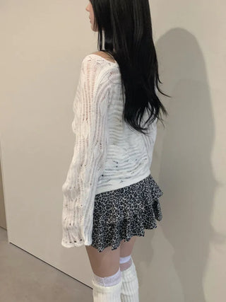 Sugar Angora Strap Cardigan
