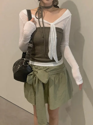 Mary Strap Knit Tube Top
