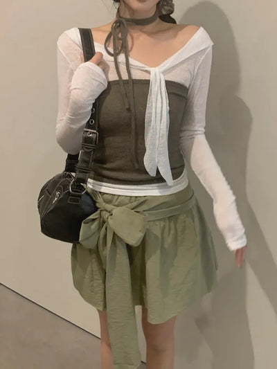 Mary Strap Knit Tube Top