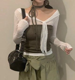 Mary Strap Knit Tube Top
