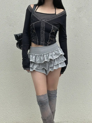 Lumi Lace Layered Gulim Long Sleeve T-shirt