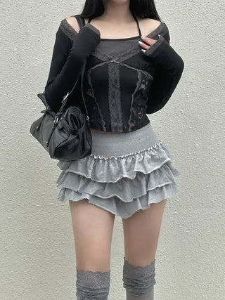 Lumi Lace Layered Gulim Long Sleeve T-shirt