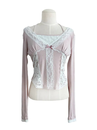 Lumi Lace Layered Gulim Long Sleeve T-shirt