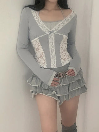 Lumi Lace Layered Gulim Long Sleeve T-shirt