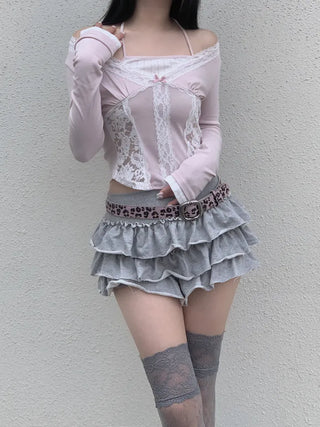 Lumi Lace Layered Gulim Long Sleeve T-shirt